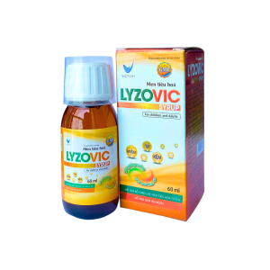 SIRO MEN TIÊU HOÁ LYZOVIC – HỖ TRỢ BỔ SUNG CÁC MEN TIÊU HOÁ CÓ ÍCH, GIÚP ĂN NGON (CHAI 60 ML)