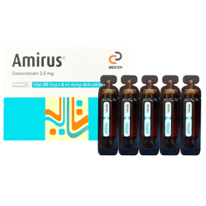 DUNG DỊCH UỐNG AMIRUS – THUỐC ĐIỀU TRỊ VIÊM MŨI DỊ ỨNG (HỘP 30 ỐNG X 5ML)