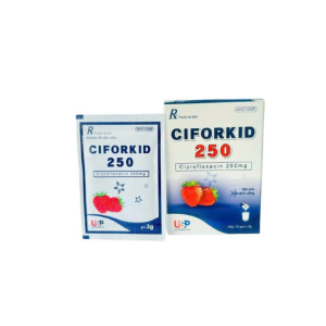 BỘT PHA HỖN DỊCH UỐNG CIFORKID 250 – ĐIỀU TRỊ NHIỄM KHUẨN NẶNG (HỘP 10 GÓI X 3G)