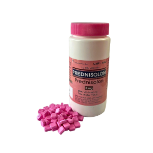 PREDNISOLON 5MG – ĐIỀU TRI VÀ/HOẶC ỨC CHẾ CÁC CHỨNG VIÊM VÀ DỊ ỨNG (LỌ 500 VIÊN)