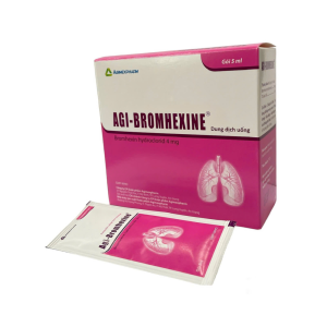 DUNG DỊCH UỐNG AGI-BROMHEXIN LÀM LOÃNG ĐỜM TRONG CÁC BỆNH PHẾ QUẢN PHỔI CẤP VÀ MẠN TÍNH (HỘP 30 GÓI X 5ML)