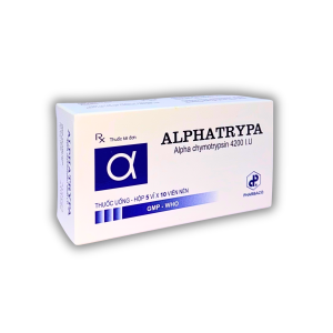 VIÊN NÉN ALPHATRYPA – THUỐC GIẢM VIÊM VÀ PHÙ MÔ MỀM (HỘP 5 VỈ X 10 VIÊN)