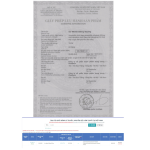 BỘT PHA HỖN DỊCH UỐNG IBA-MENTIN 500MG/62,5MG – ĐIỀU TRỊ CÁC NHIỄM KHUẨN DO VI KHUẨN NHẠY CẢM (HỘP 12 GÓI X 2G)