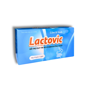 CỐM VI SINH LACTOVIC – HỖ TRỢ DUY TRÌ HỆ VI SINH ĐƯỜNG RUỘT (HỘP 30 GÓI X 1G)