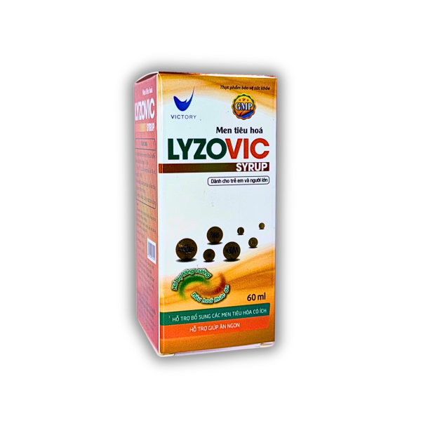 SIRO MEN TIÊU HOÁ LYZOVIC – HỖ TRỢ BỔ SUNG CÁC MEN TIÊU HOÁ CÓ ÍCH, GIÚP ĂN NGON (CHAI 60 ML)