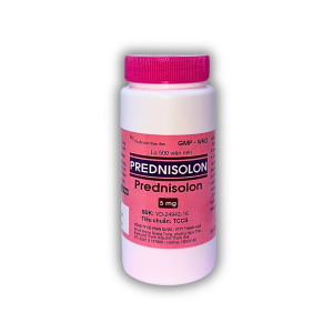 PREDNISOLON 5MG – ĐIỀU TRI VÀ/HOẶC ỨC CHẾ CÁC CHỨNG VIÊM VÀ DỊ ỨNG (LỌ 500 VIÊN)