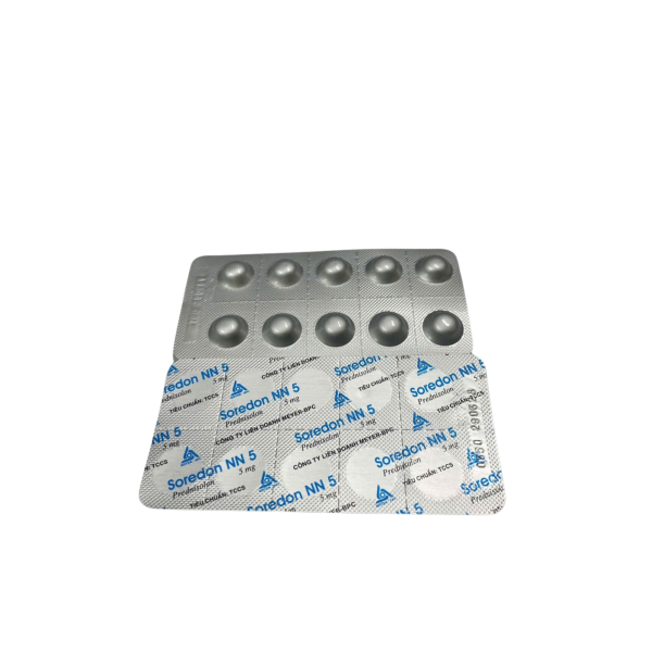 VIÊN NÉN PHÂN TÁN SOREDON NN5- THUỐC KHÁNG VIÊM CHỐNG DỊ ỨNG (HỘP 3 VỈ X 10 VIÊN)