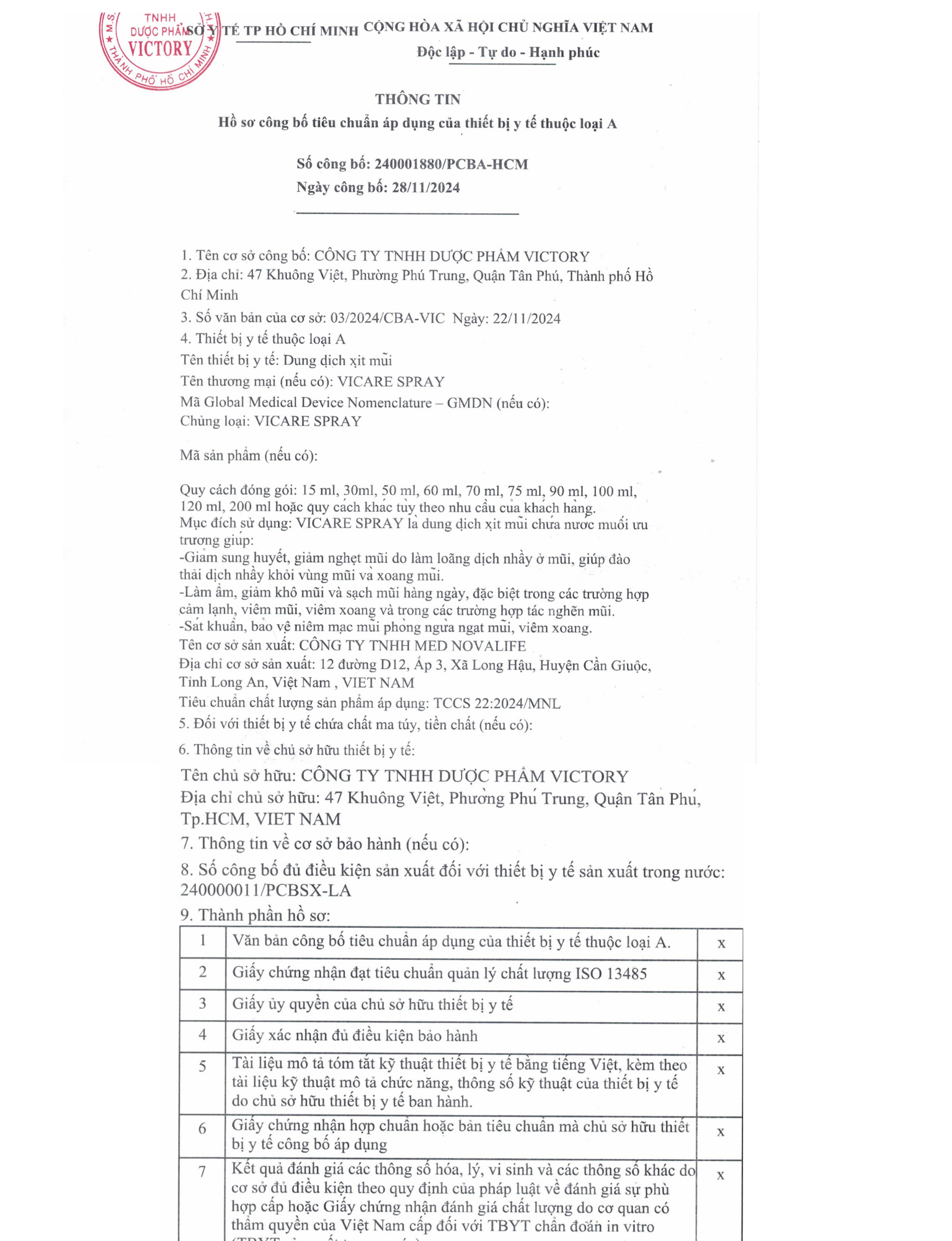 DUNG DỊCH XỊT MŨI VICARE SPRAY 3 DUNG DỊCH XỊT MŨI VICARE SPRAY