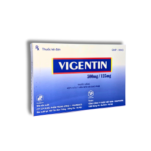 VIÊN NÉN BAO PHIM VIGENTIN 500MG/125MG – ĐIỀU TRỊ NHIỄM KHUẨN DO CÁC VI KHUẨN NHẠY CẢM